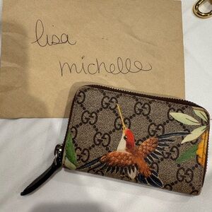 Gucci Tian Zip Hummingbird Wallet
